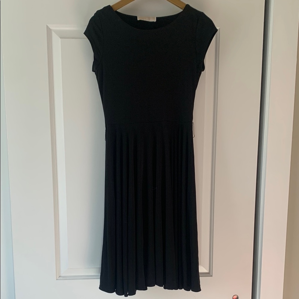 Michael Kors Cap-Sleeve Black Dress